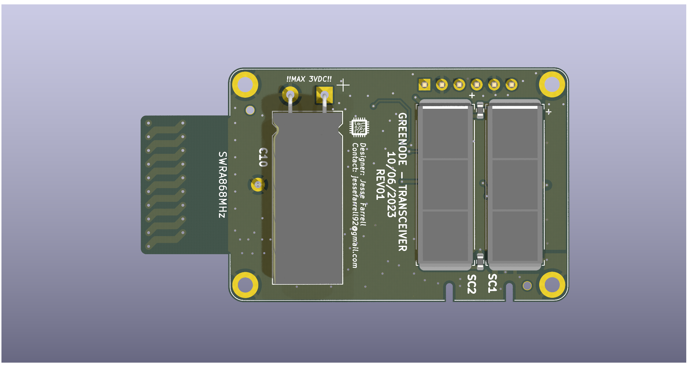 Bottom view of PCB